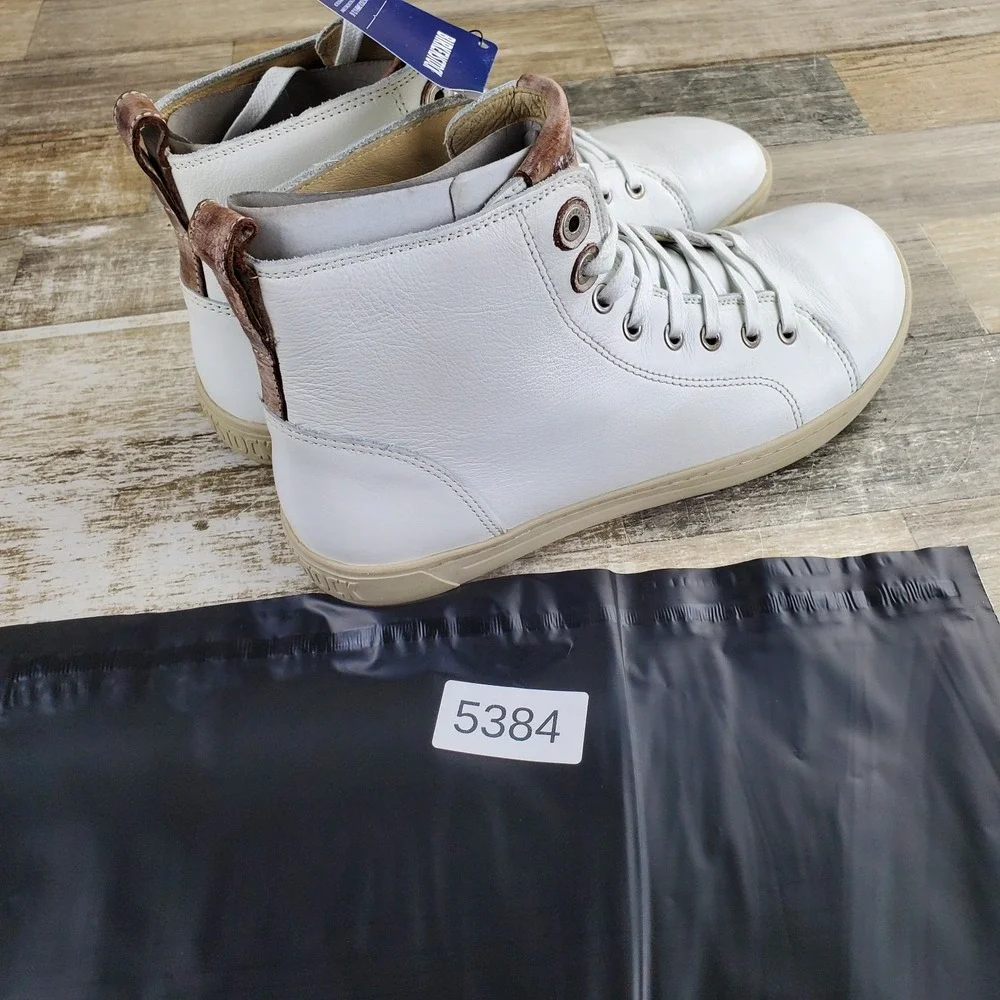 Birkenstock Bartlett Womens Shoes Sz 10 - 10.5 White Leather High Top Sneakers